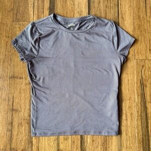 hollister seamless longline brown baby tee